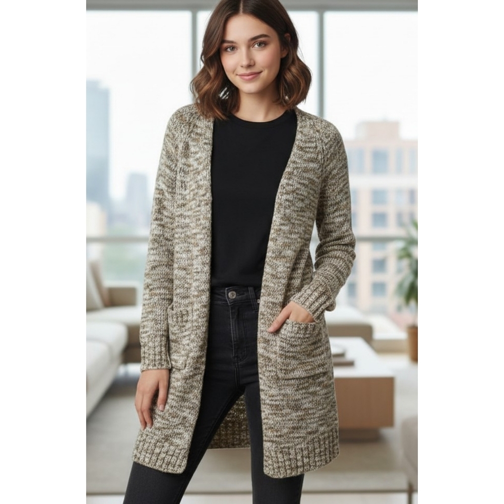 Anthropologie Lovemarks Open Front Longline Cardigan Sweater Multicolor Size S